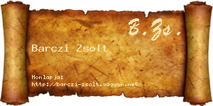 Barczi Zsolt névjegykártya